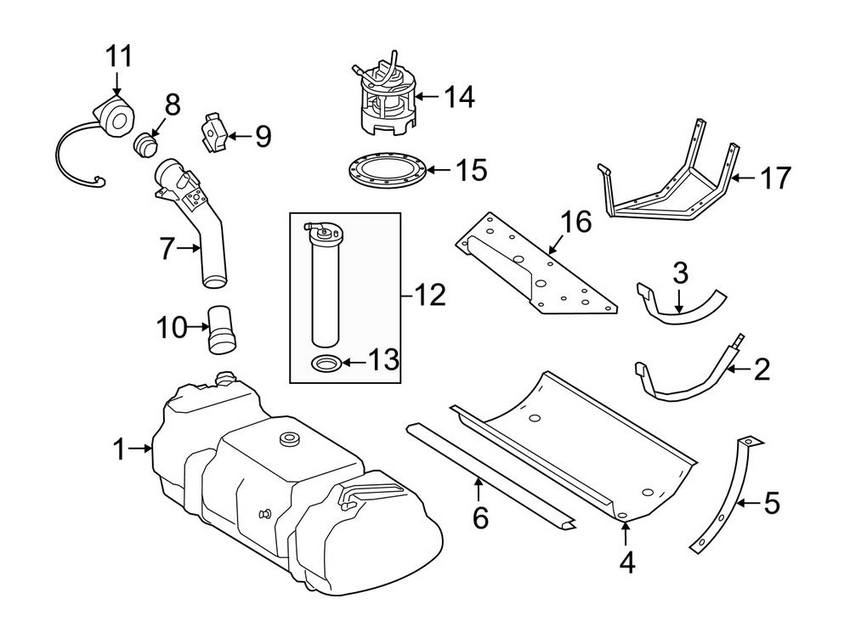 Mercedes Fuel Filler Neck - Upper 4634701520